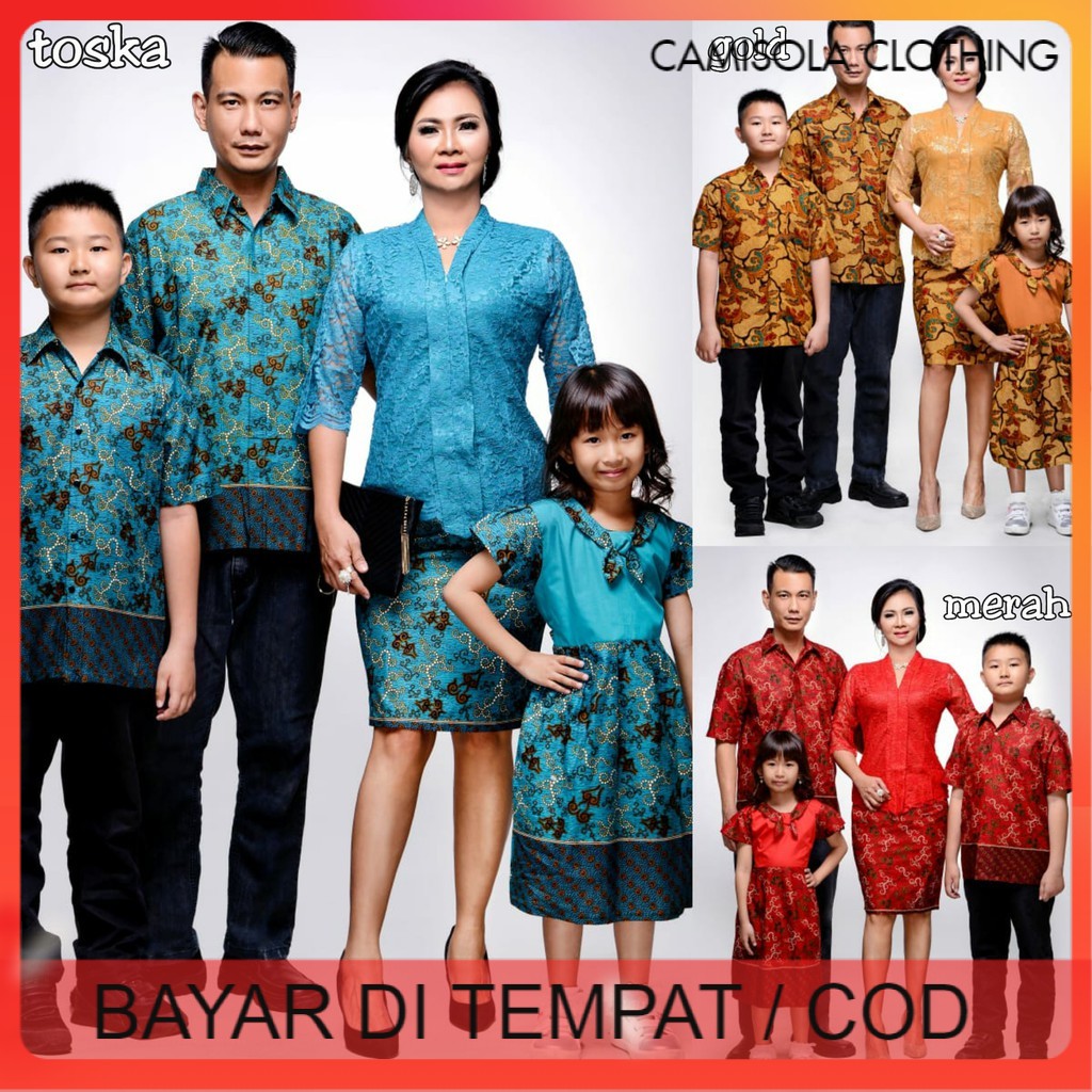 Batik couple modern keluarga terbaru 2020 brokat kopel cople kople sarimbit rosita brukat tosca