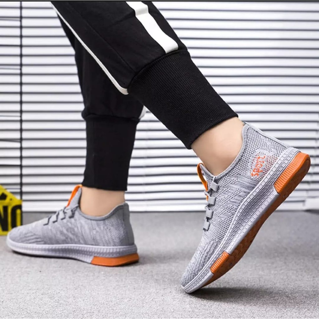 ARY_Shoes- Sepatui Sneakers Sepatu Fashion sport pria SP Sol karet lentur Terbaru 2021