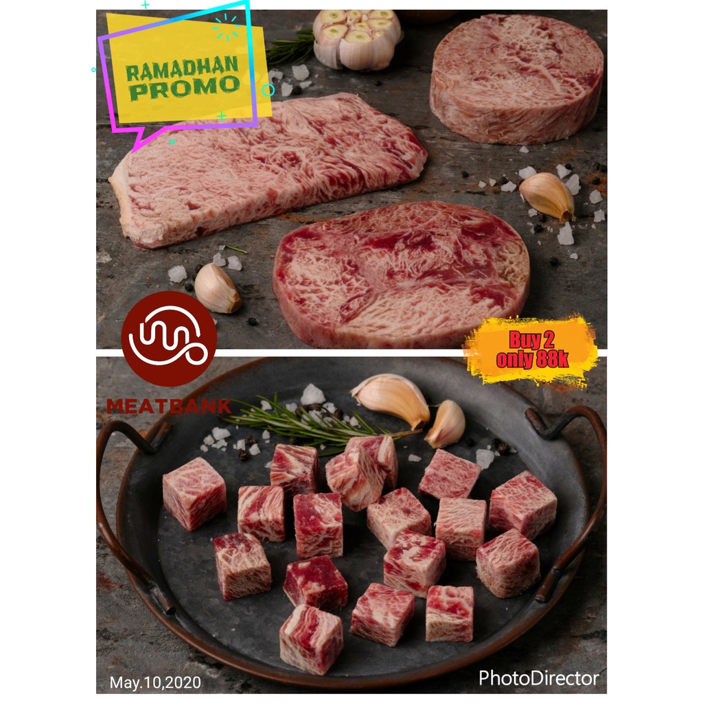 MEATBANK WAGYU SIRLOIN TENDERLOIN RIBEYE SAIKORO MIX Meltique @200gr