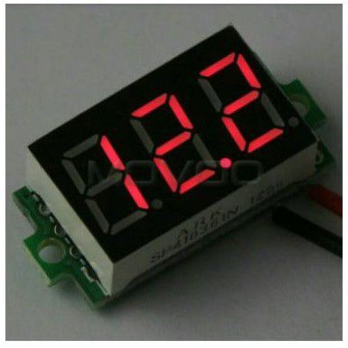 voltmeter volt meter mini digital segment 0.28 inch untuk motor mobil