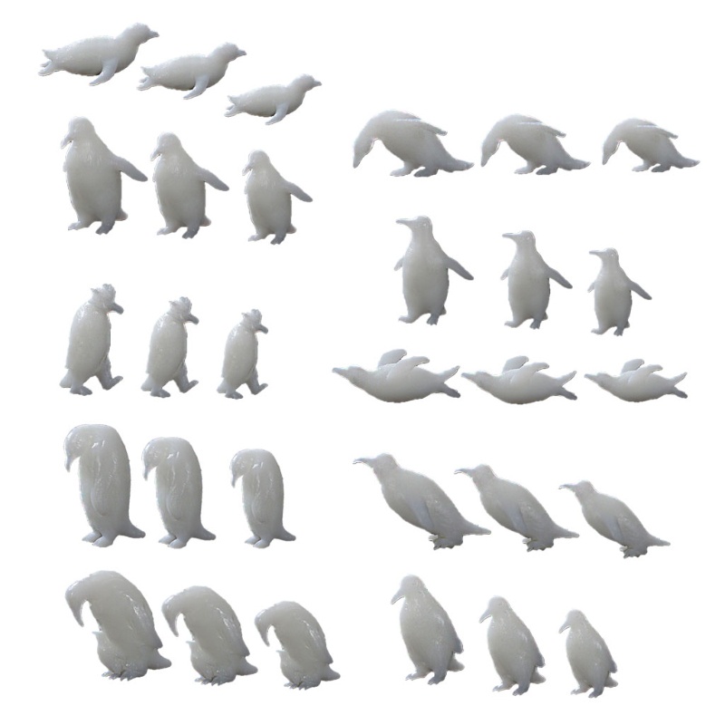 SIY  10 Shapes Silicone Mini Penguin Modeling Resin Mold Resin Jewelry Fillings Craft