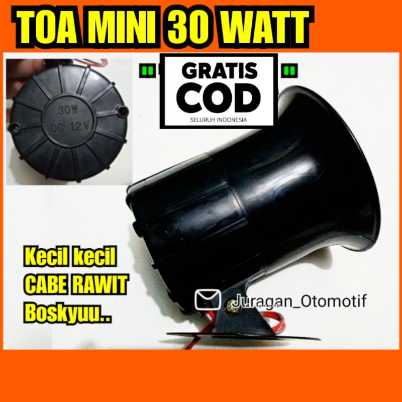 Toa kecil / toa mini 30 watt 12 volt