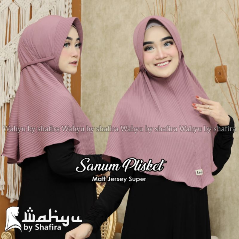 SHANUM PLISKET HIJAB INSTAN WAHYU BY SHAFIRA JILBAB JERSEY OKTAVIAHIJAB