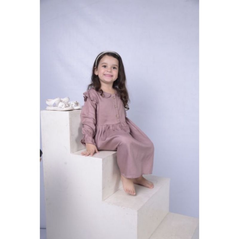 Jolie Dress Clarisha Kids / Dress Anak Lengan Panjang / Baju Anak