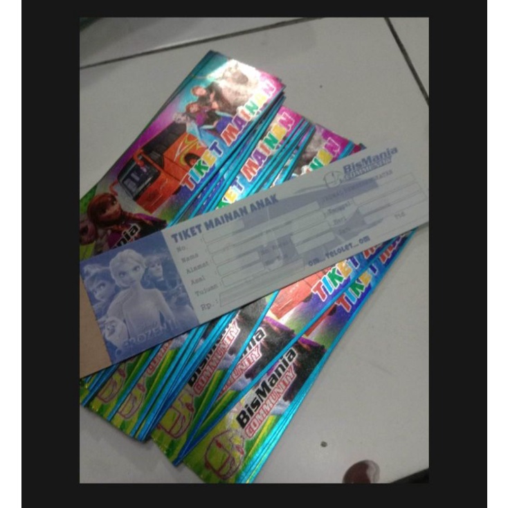 20 pcs tiket mainan/mainan tiket mobil/mainan tiket kereta/mainan anak laki laki/mainan anak perempu
