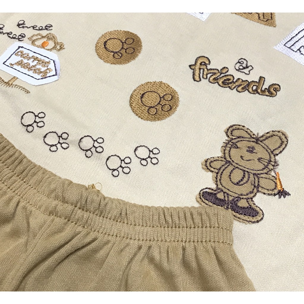 BAYIe - 3 SET Setelan Kaos Oblong Bayi Lengan KUTUNG Motif RANDOM MAKAYLA umur 3 - 18 bulan