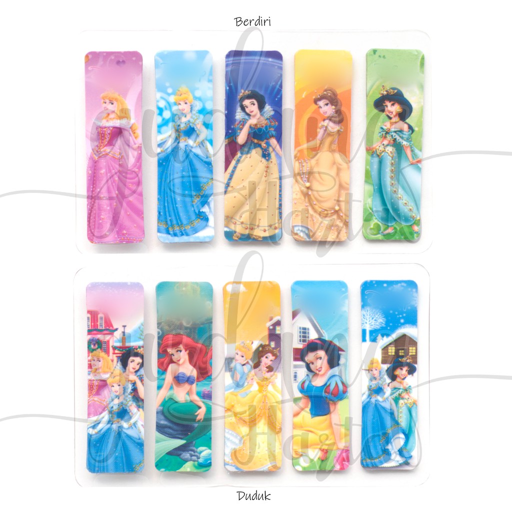 Sticky Notes Karaktrer Princess Lucu Unik Plastik Memo Pembatas Buku GH 301312