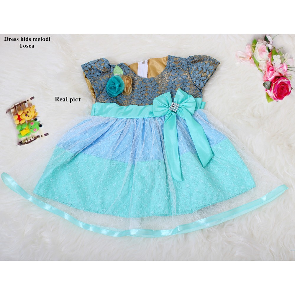 Dress Kids Melodi/Gaun Pesta Anak/Terusan Casual Midi Mini Dress Anak Premium/Baju Anak Import Murah