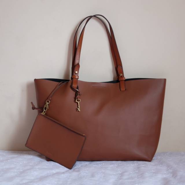 Tas Fossil Rachel Tote Bag Original Preloved Brown