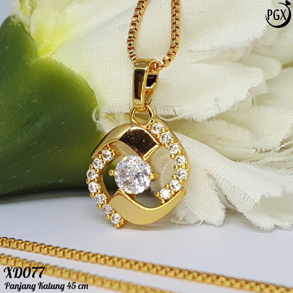 PGX Kalung Wanita Xuping Aksesoris Fashion Perhiasan Lapis Emas Premium - XD077