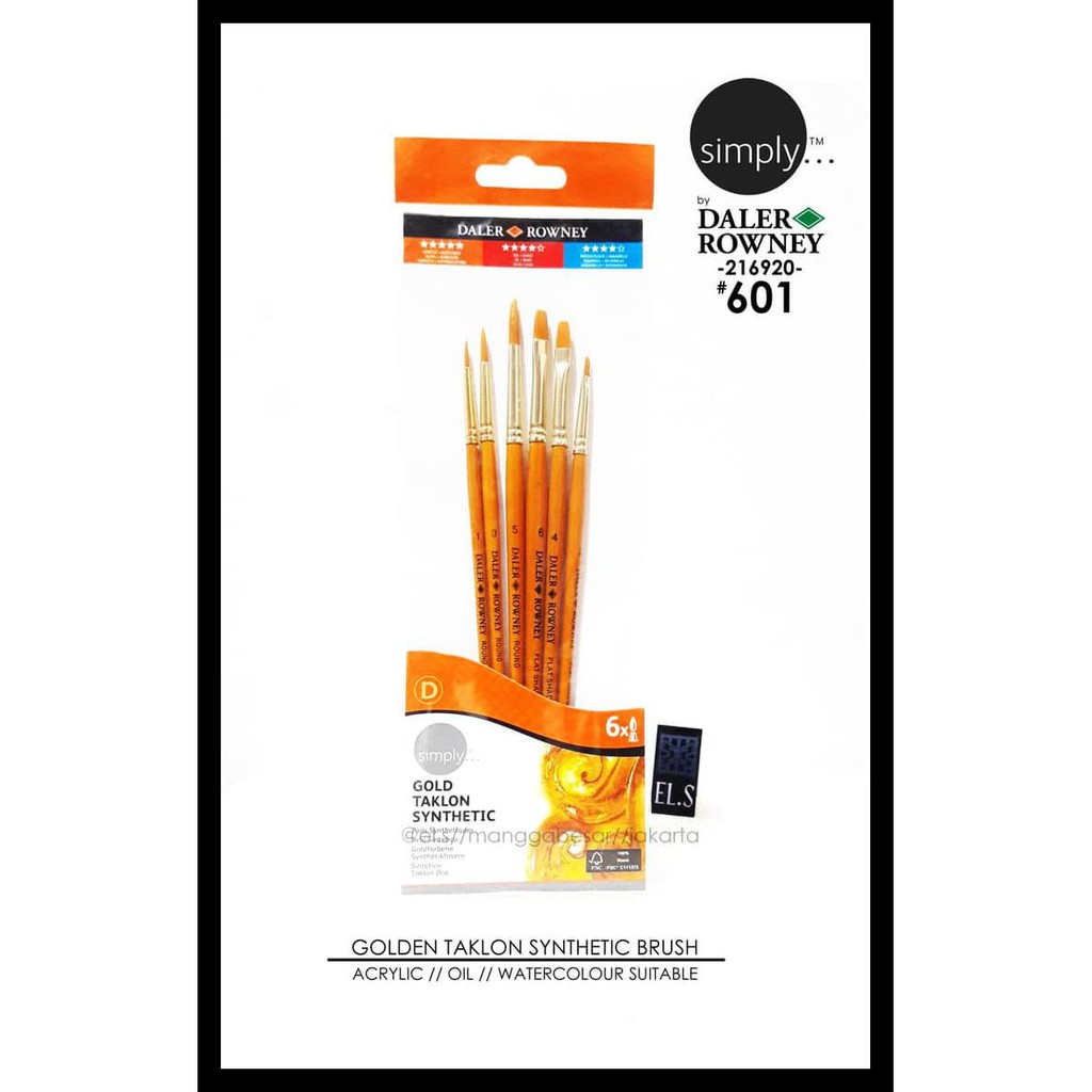 

Daler Rowney Simply Brush Set 601 Termurah