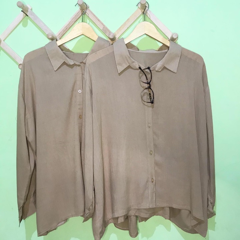 Kemeja rayon crinkle