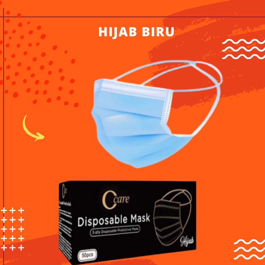 MASKER HIJAB BIRU