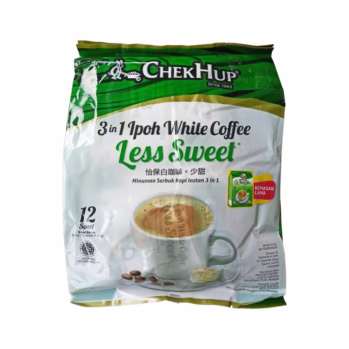 

Ipoh White Coffe 3 in 1 Less Sweet Sugar / Chek Hup / Check Hup