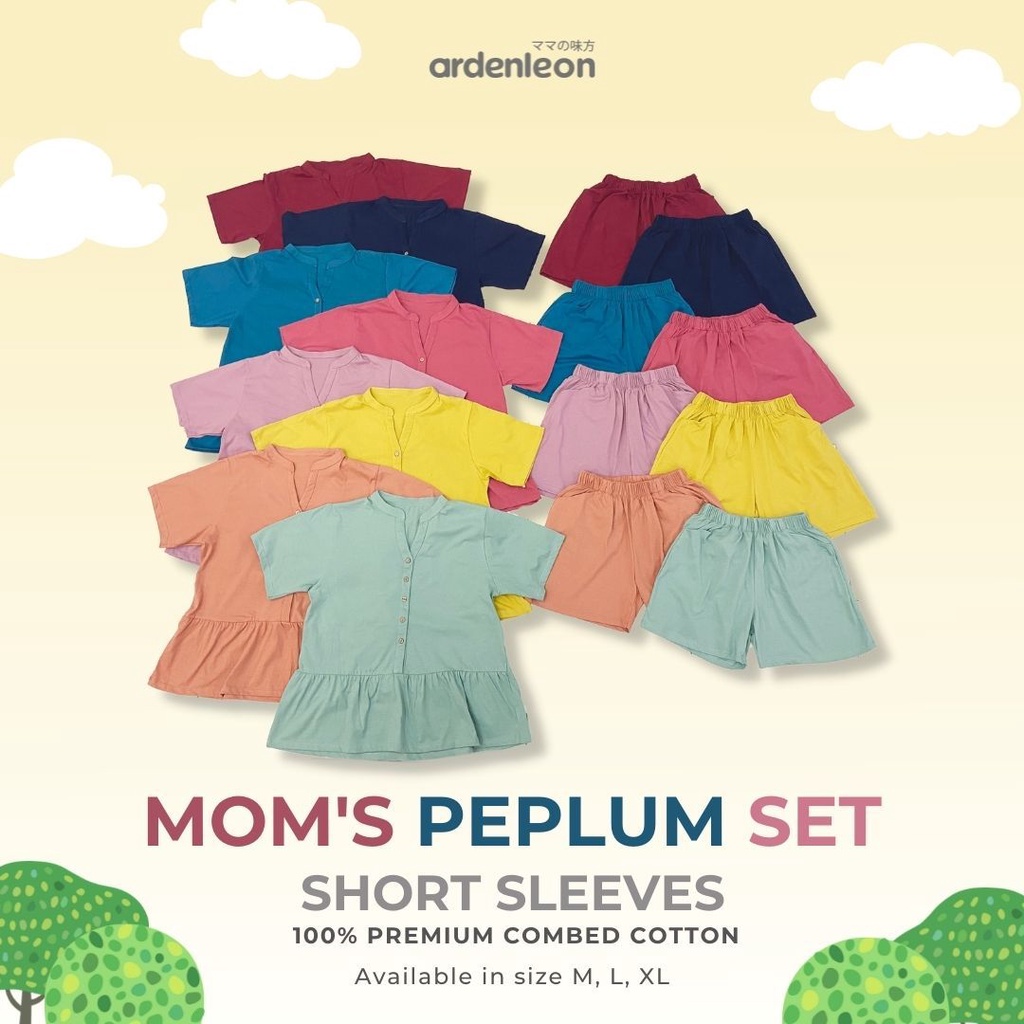 Ardenleon Mom's Peplum Set Short Sleeves (Setelan Dewasa Pendek)