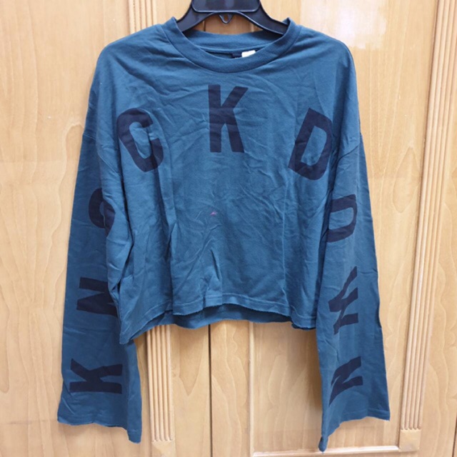 SALE Kaos lengan panjang crop tee h&m