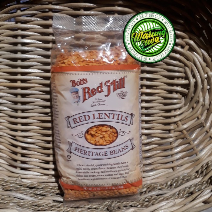 

Bob's red mill red lentils heritage beans 765 gram