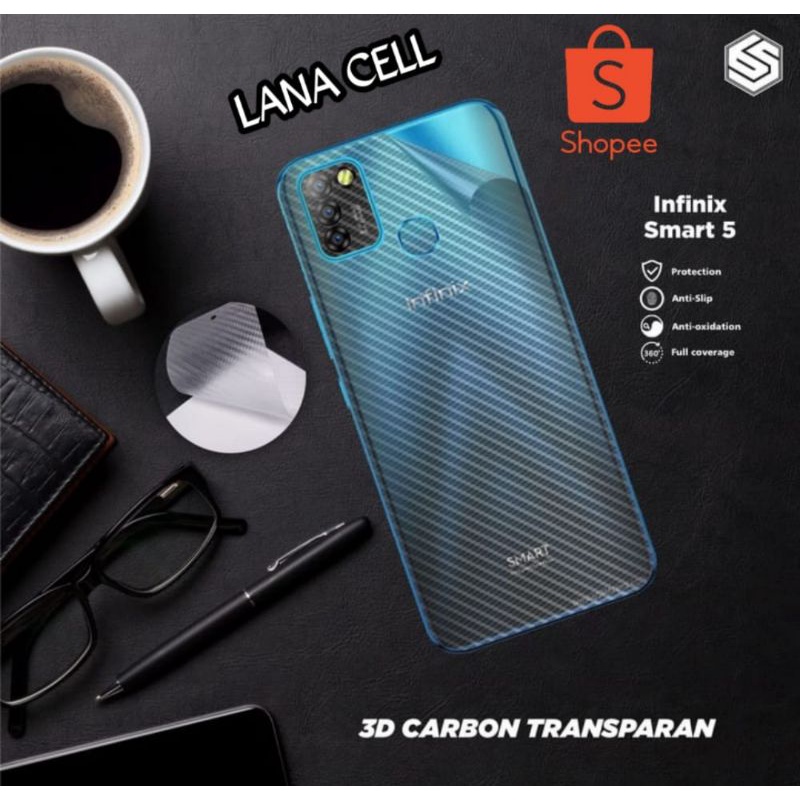 Skin / Garskin / Sticker / Anti Jamur INFINIX SMART 5 / INFINIX SMART 6 RAM 3 Carbon Fiber Pelindung
