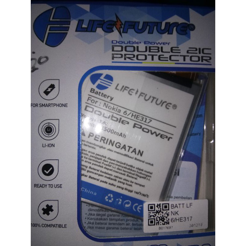 Baterai dobelpower nokia6