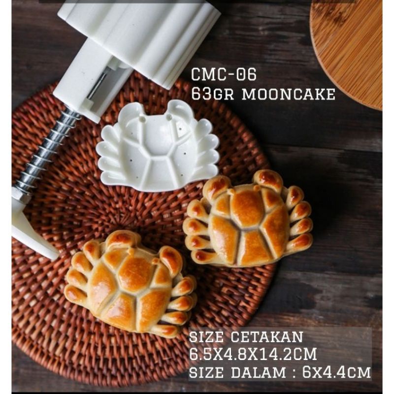 CETAKAN MOONCAKE KUE BULAN/ NASTAR UNIK KEKINIAN 63gram MOONCAKE MOLD CRAB