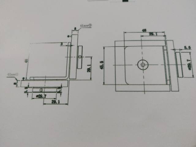 Glass Conector atau Glass clip kaca Ocius Octa 3G (kaca ke kaca)