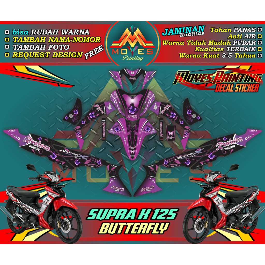 Decal Stiker Supra X 125 Full Body - Decal SupraX 125  Full Body