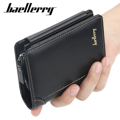 DOMPET LIPAT BAELLERRY ORIGINAL PREMIUM KULIT IMPORT DIVOCK KECIL PENDEK PRIA WANITA BRANDED MURAH