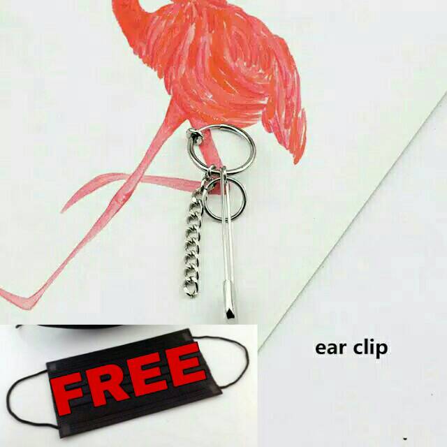 1piece Anting KPOP Korea BIGBANG BTS EXO WINNER (FREE 1 Piece Black Mask)