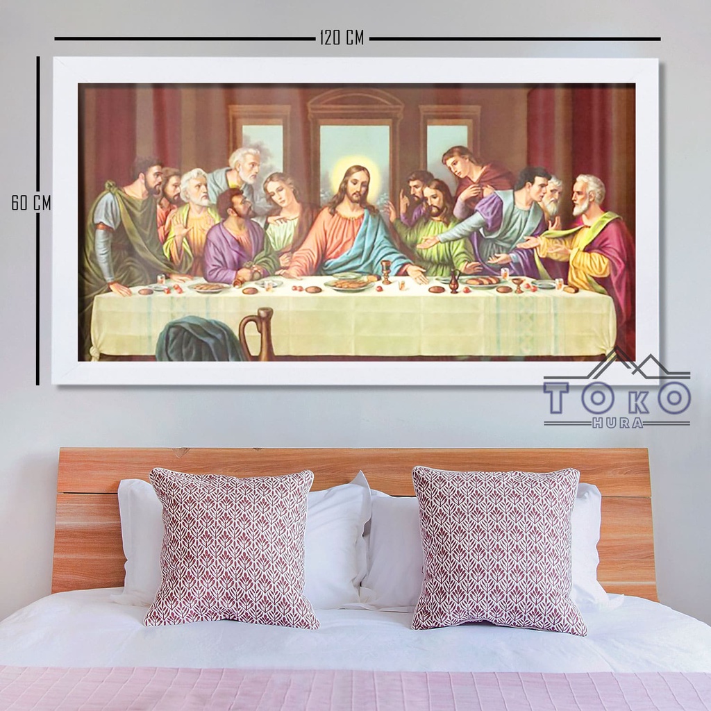 Bingkai Poster Perjamuan Kudus Kristen Tuhan Yesus / Bingkai Foto