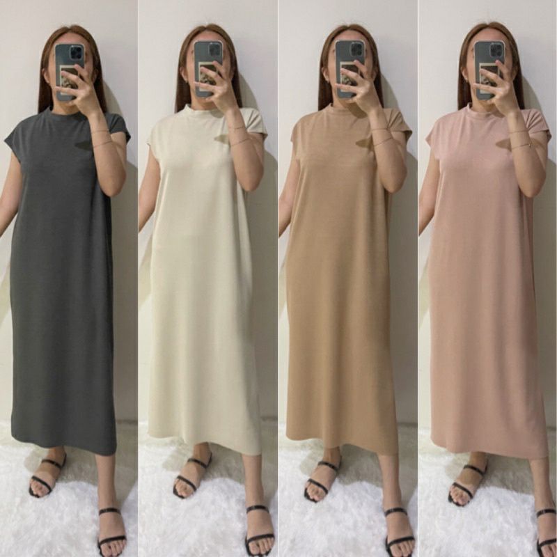 INER TANGAN PENDEK / DALAMAN GAMIS WANITA / INNER MANSET GAMIS LENGAN PENDEK