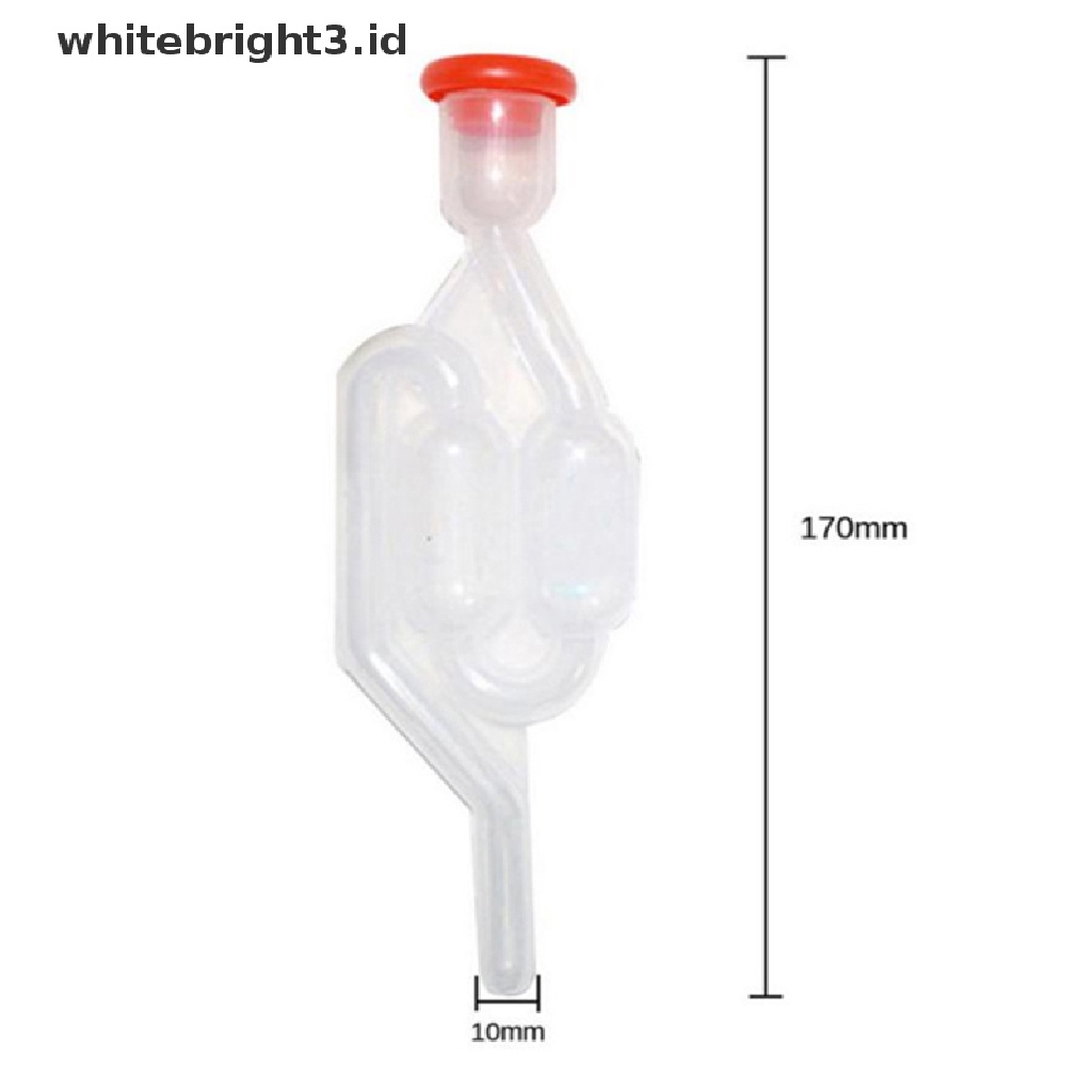 (whitebright3.id) Katup Fermentasi Wine / Bir Satu Arah Bahan Plastik