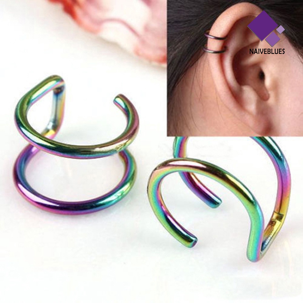 Anting Palsu Model 2 Baris Bahan Steel