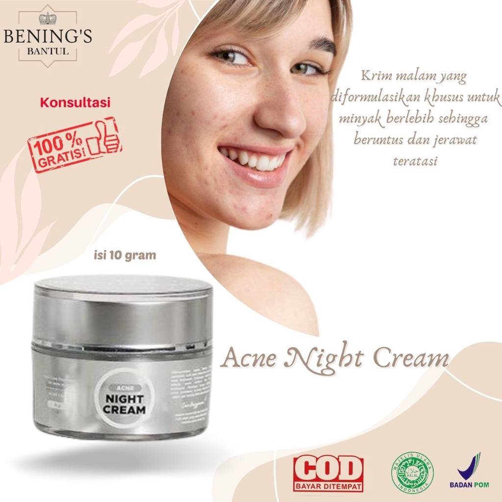 Bening Skincare dr Oky Pratama Jerawat Krim Malam Perawatan Wajah Berjerawat Cream Malam Skincare Je