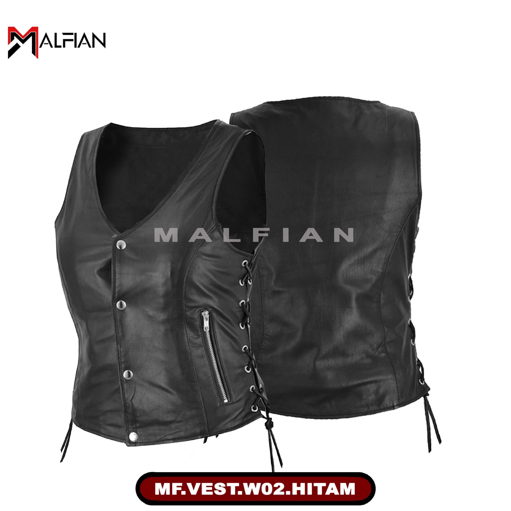 Rompi Wanita Kulit Rompi Kulit Sintetis Wanita Vest Kulit Wanita MF.VEST.W02