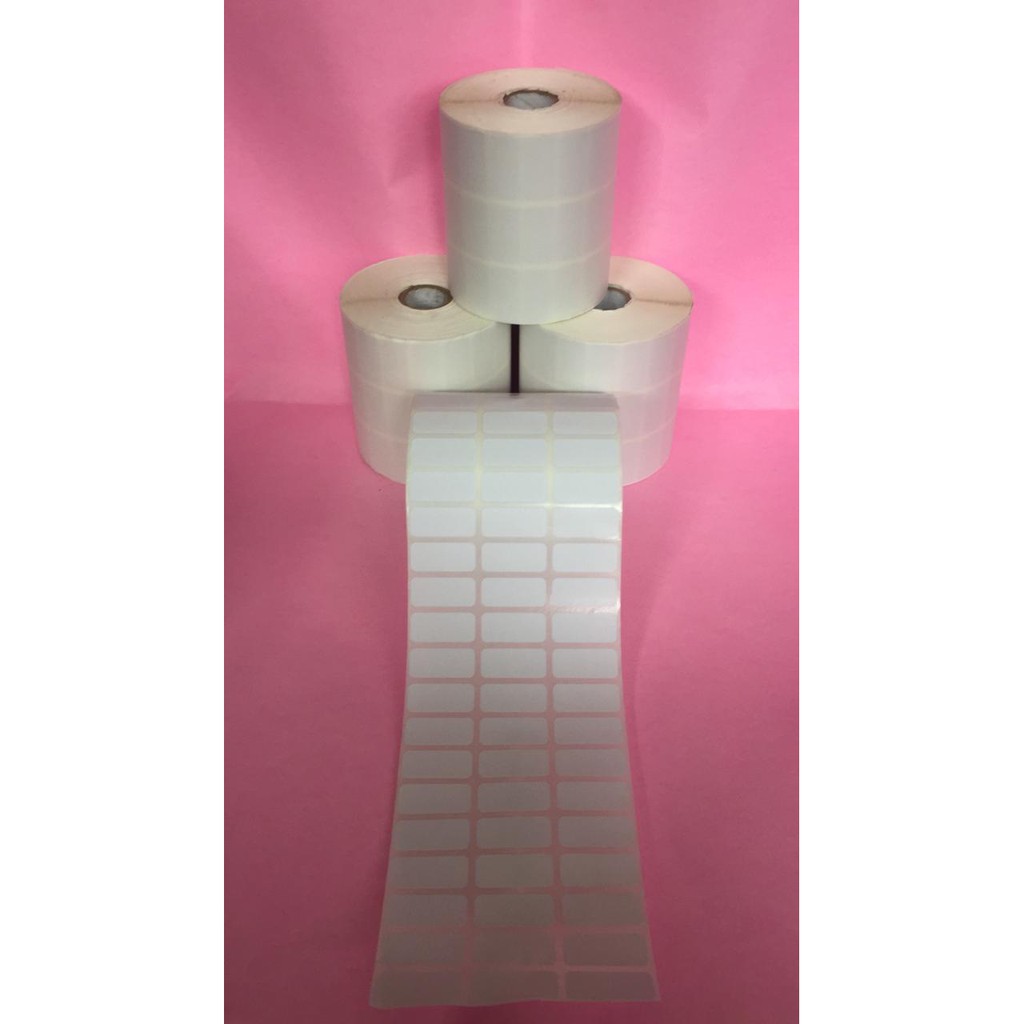 

Label stiker barcode bahan semicoated ukuran 33mmX15mm 3 line