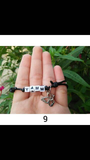 GELANG NAMA INISIAL CHARM GANTUNGAN PART 2