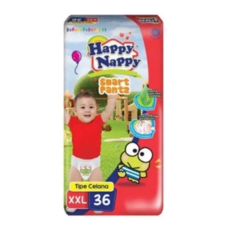 Happy Nappy Smart Pants S60 / M54 / L48 / XL44 / XXL36 || Happy Nappy Kemasan Jumbo