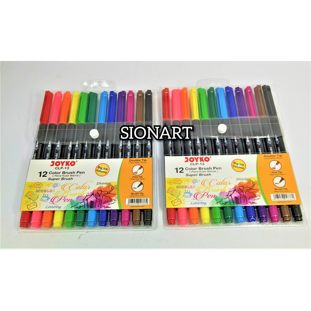 

Joyko CLP-13 12 Color Brush Pen Pena Kuas Warna
