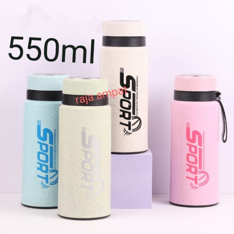 Serba Grosir Murah BKC kaktus botol minum kaca 550ml tali Sport  warna lengkap