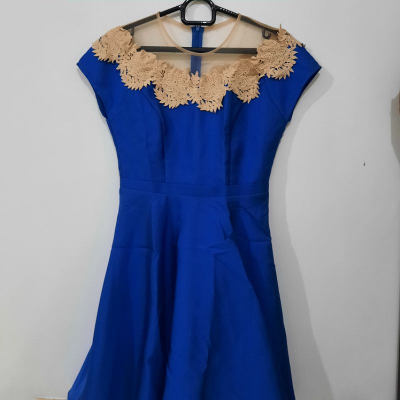 Preloved dress biru || Brand moscato