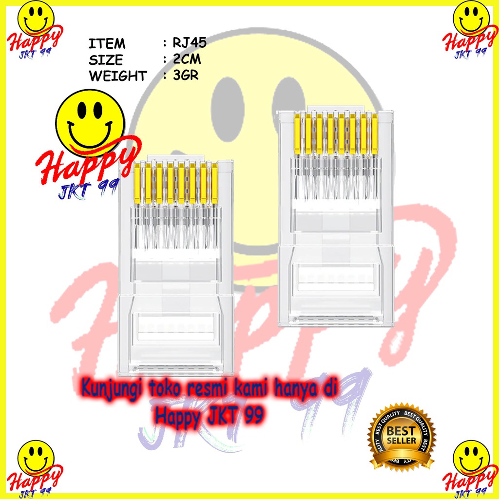 [ HAPPY JKT 99 ] CONNECTOR LAN RJ45 CAT6 CAT 6 ORIGINAL