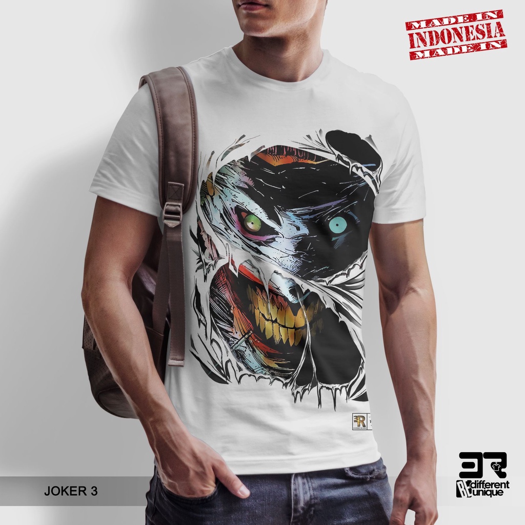 [ COD ] KAOS PRINTING GAMBAR JOKER 3 - BAJU FILM MOVIE SUPERHERO SUPER HERO MARVERL DC COMICS COMIC 