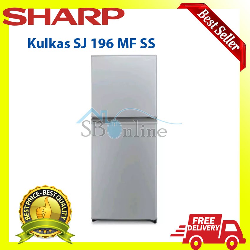 KULKAS LEMARI ES SHARP KIREI SJ 196 MF SS