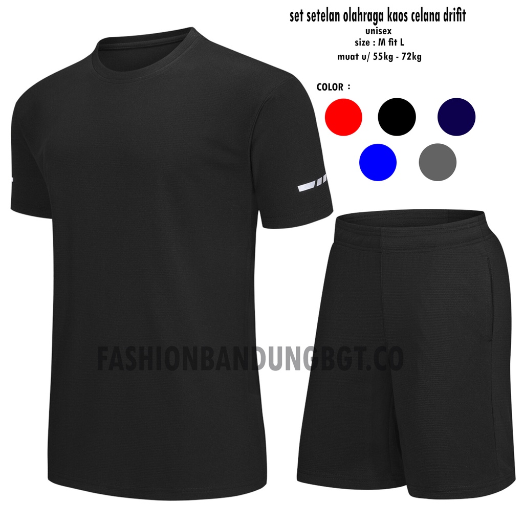 SET SETELAN KAOS CELANA DRYFIT OLAHRAGA FUTSAL SEPAK BOLA PRIA PREMIUM