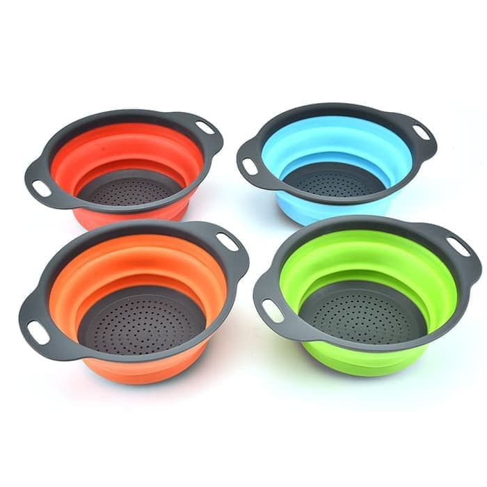 IKILOSHOP Baskom Lipat keranjang silicone Tempat Cuci Peniris Beras Buah Sayuran Multifungsi