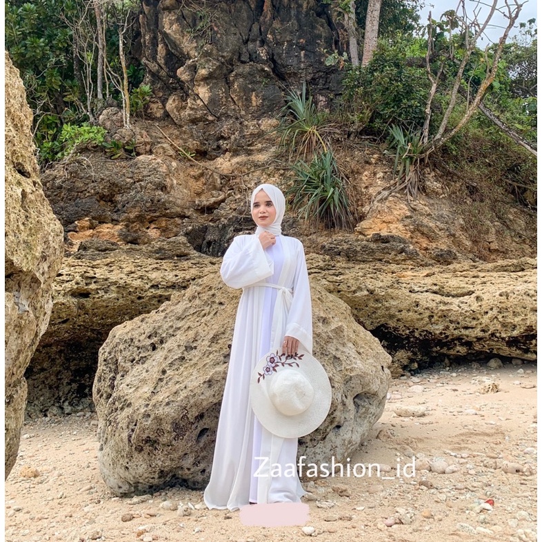 Zaafashion - Abaya Outer Basic Turki (Outer set Pashmina) | Long Cardigan | Gamis Outer | Abaya Turk