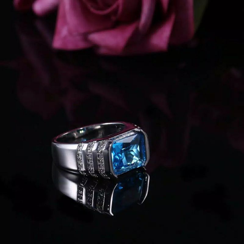 Cincin Titanium Blue Sapir
