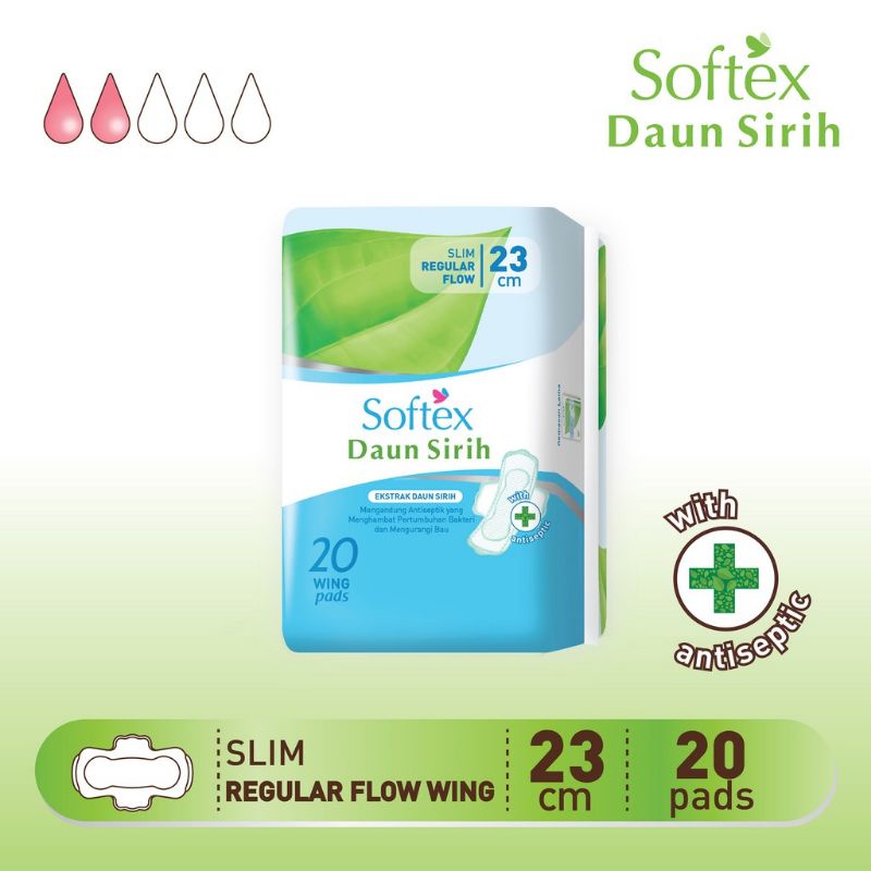 Softex Daun Sirih 23cm 20's Wings