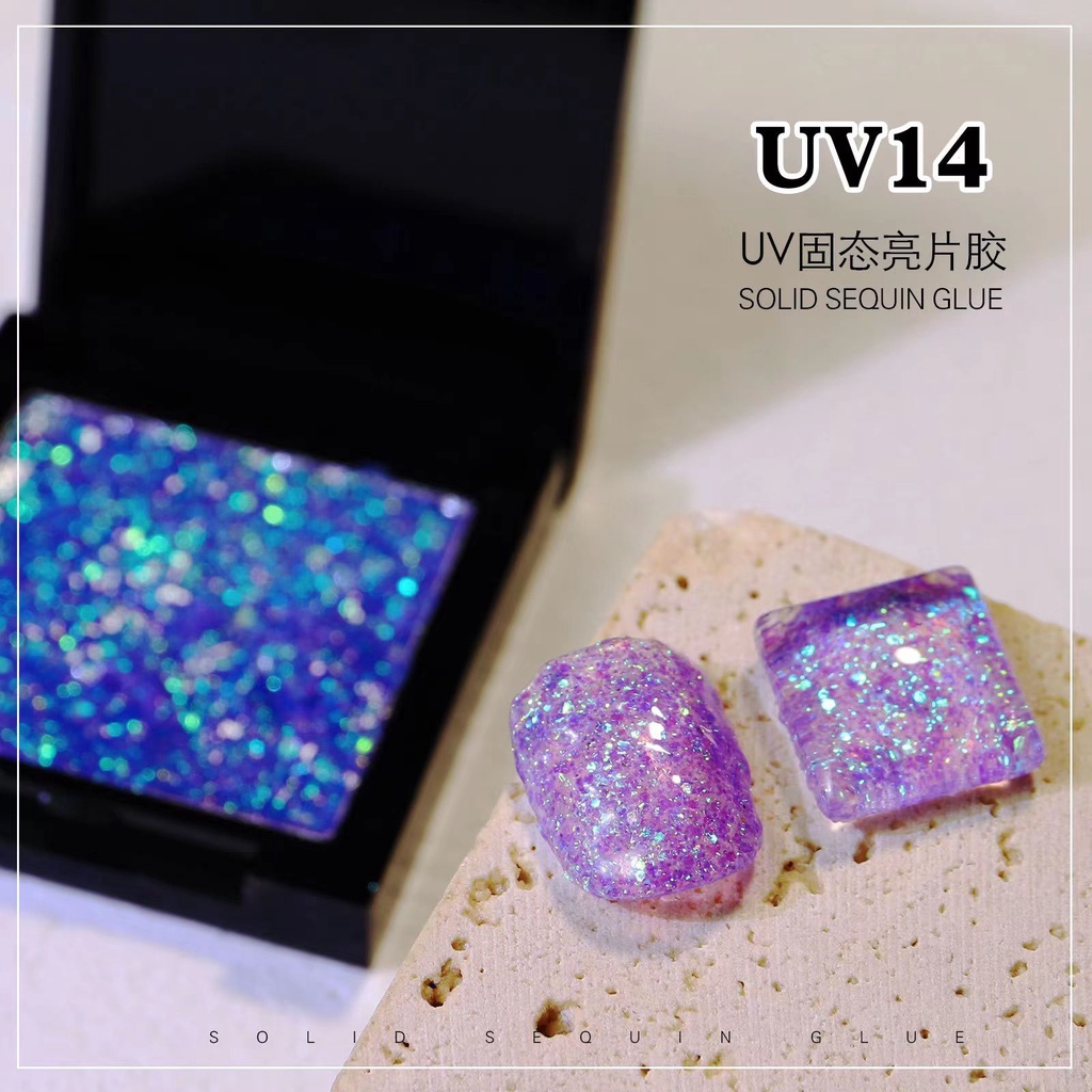 UV SOLID SEQUIN GEL POLISH / AURORA POLARIZED MIX COLOR JAPAN NAILS SHINY / KUTEK GEL SHINY THIN POLARIZED