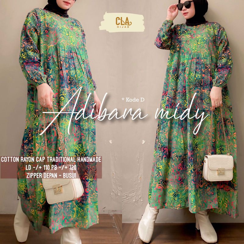 (NEW)GAMIS MIDI DRESS OOTD//ZAHARA/ADIBARA BY CLA HIJAB